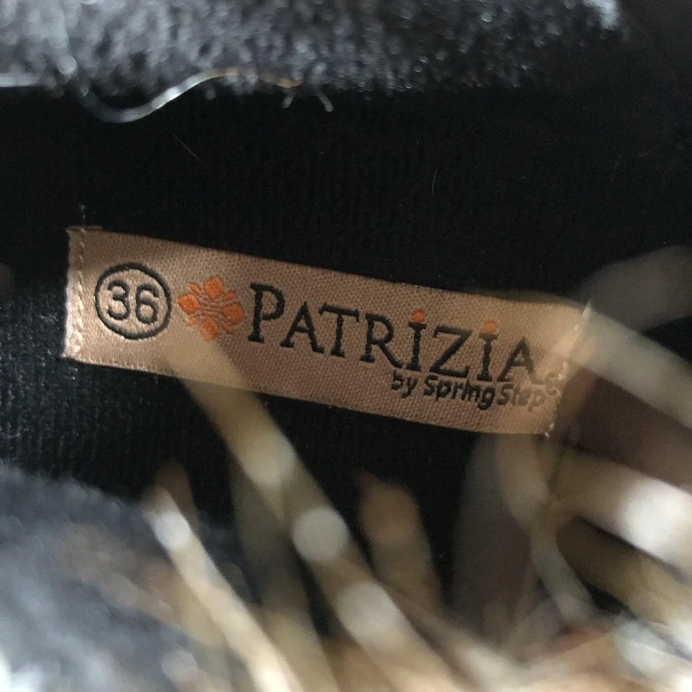 Patrizia by Spring‎ Step Boots Womens Size 6 Black Saige-B Faux Fur Ankle Zip